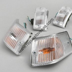 Juego Intermitentes Cromo Transparente Vespa DN Iris TX T5 PX Disco