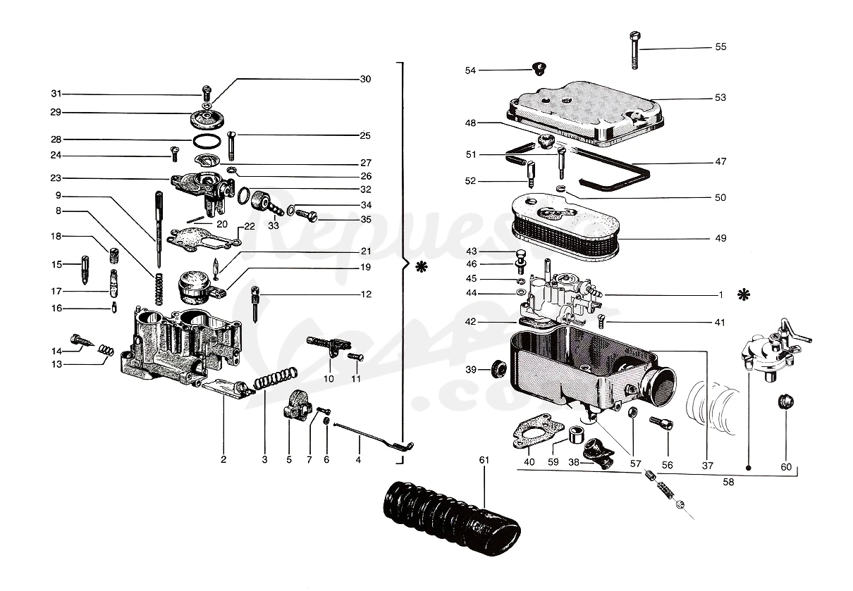 DESPIECE VESPA PX125 T5 ELESTART 1987 CHASIS 108C MOTOR 108M LÁMINA 5 - CARBURADOR - CAJA CARBURADOR - FILTRO DE AIRE DESPIECE VESPA PX125 T5 ELESTART 1987 CHASIS 108C MOTOR 108M LÁMINA 5 - CARBURADOR - CAJA CARBURADOR - FILTRO DE AIRE