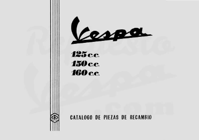 Despiece Vespa 125 150 160 Portada Despiece Vespa 125 150 160