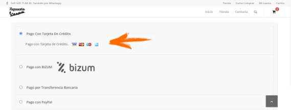 Métodos de Pago Métodos de Pago