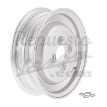 Llanta Tubeless 8 Pulgadas Vespa 125 el 1953 Al 1964 Mate Plata