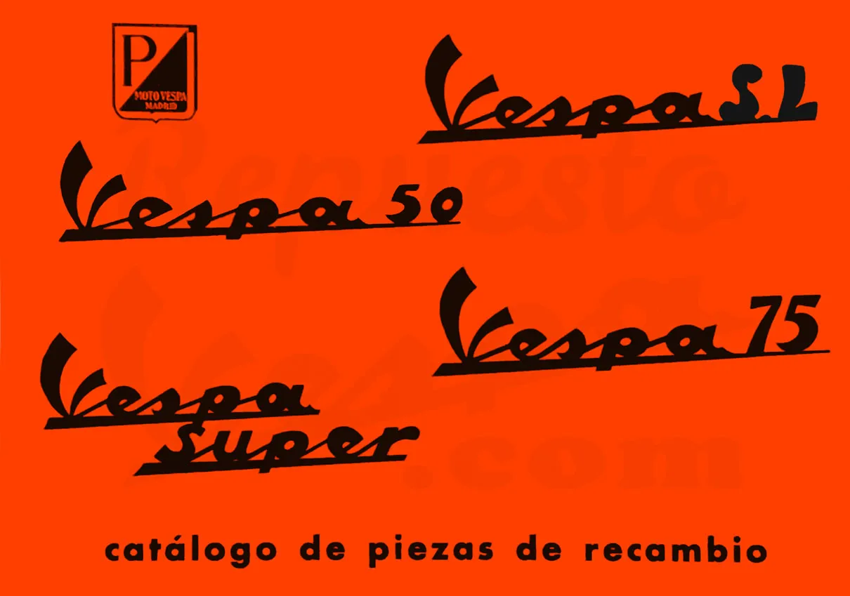 Despiece Vespa 50 75 Super SL Portada Despiece Vespa 50 75 Super SL